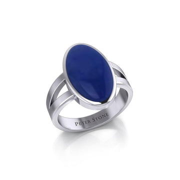 Large Oval Inlaid Stone Ring TR3856 - Jewelry
